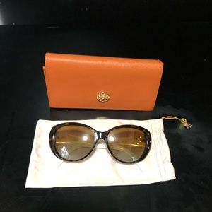 Tory Burch Polarized Sunglasses Tortoise & White